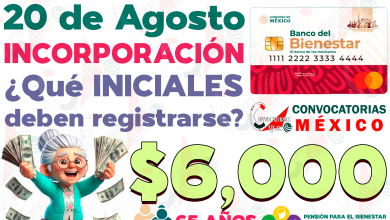 ¿Quiénes deberán solicitar su INCORPORACIÓN a las Pensiones del Bienestar el día de HOY? 20 de Agosto