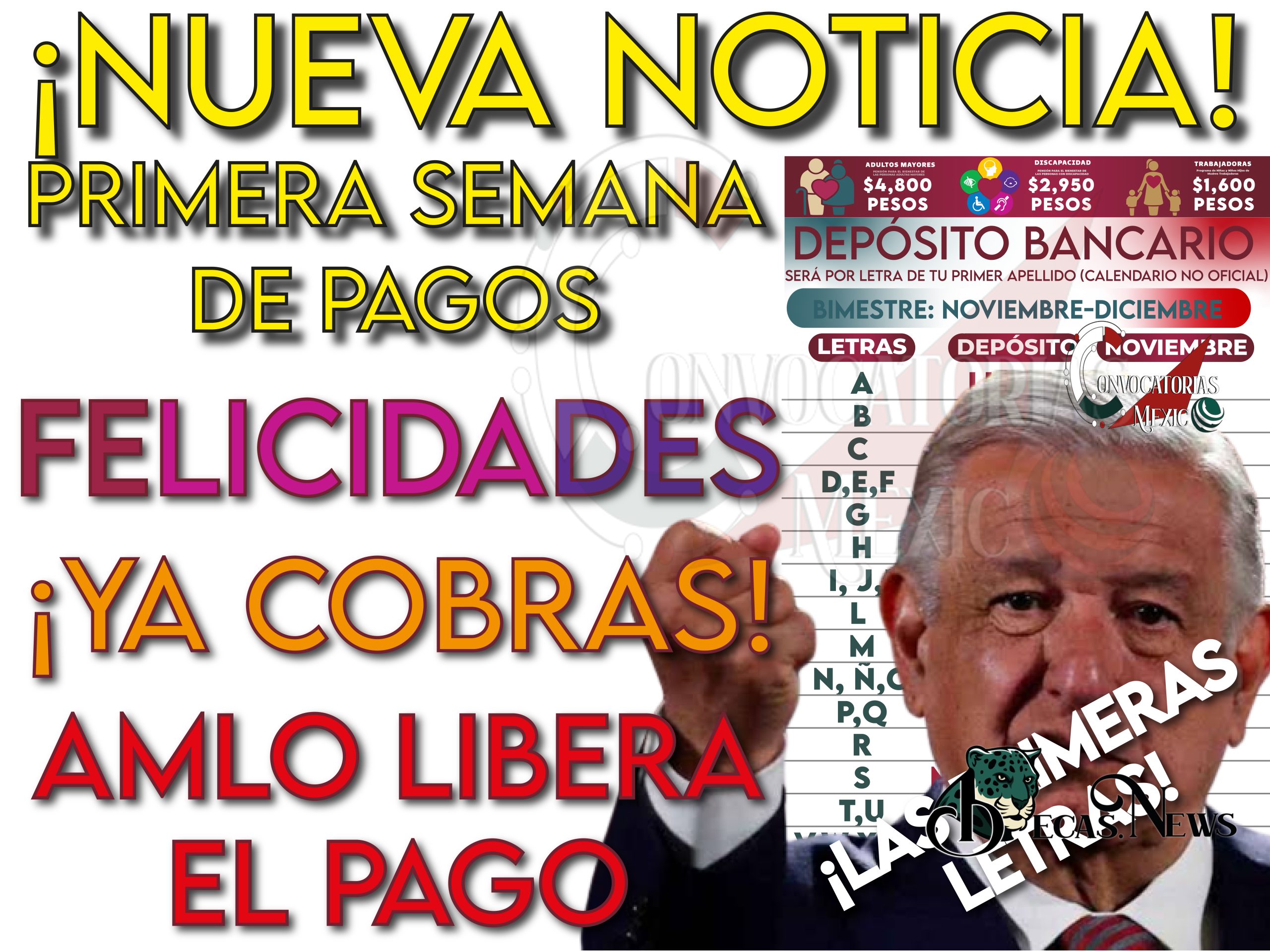 ¡En noviembre! Estos Adultos Mayores reciben la Primera Semana de depósitos de la Pensión Bienestar