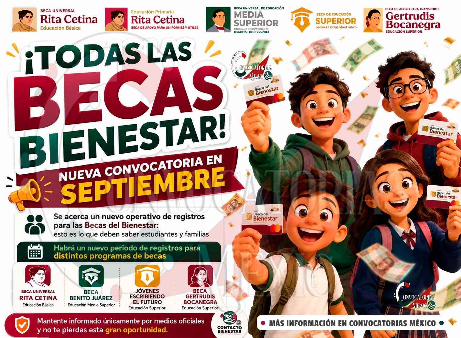 Anuncian próximo operativo de registros para las Becas del Bienestar; esto es lo que debes conocer