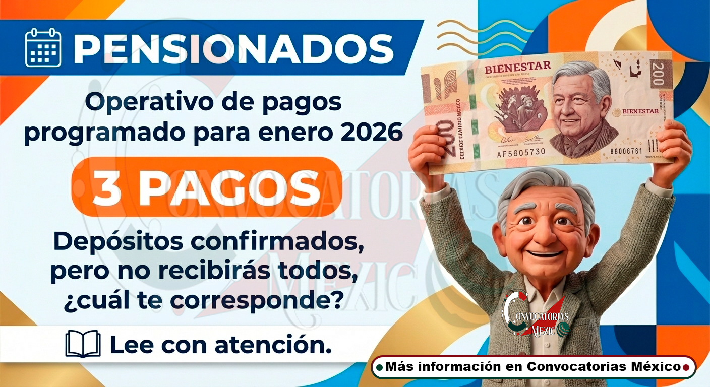Pagos del Bienestar: enero de 2026 marcará el inicio de la dispersión para tres pensiones en TODO EL PAÍS
