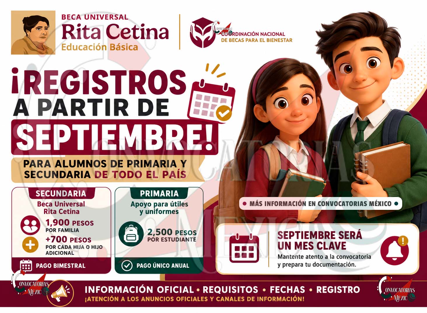Becas Rita Cetina: preparan nuevos registros para estudiantes de primaria y secundaria | Ten todo listo para tu registro, ¡que no se te pase!