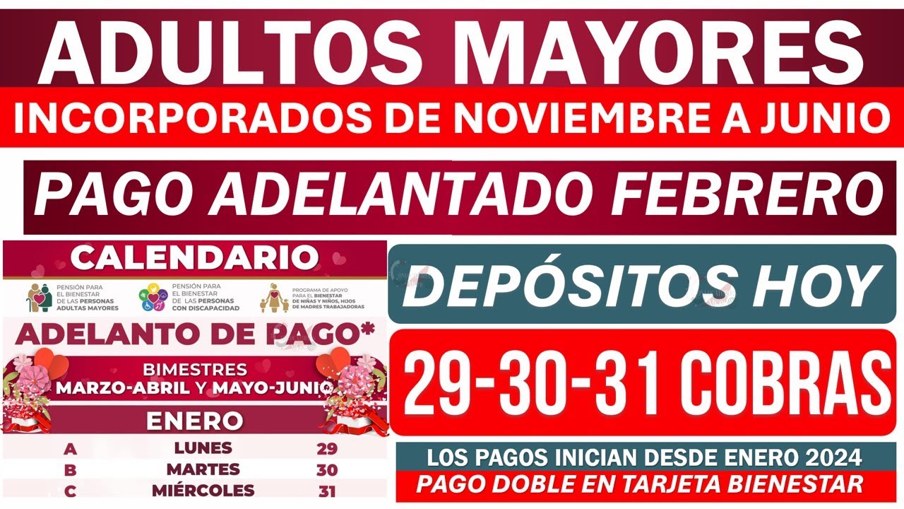 🔴🔔 ¡DESDE HOY DEPÓSITO BIENESTAR!🚨 $12,000 $6,200 $3,200 📣 EN FEBRERO $18MIL Algunos ADULTOS MAYORES