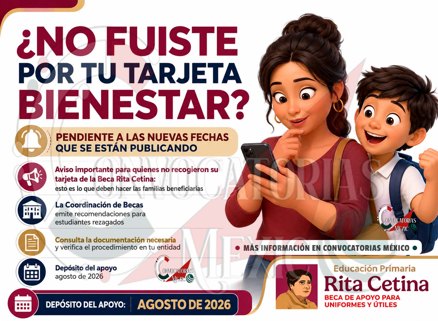 Beca Rita Cetina: comenzó la atención para estudiantes rezagados que no recogieron su tarjeta; así puedes solicitarla