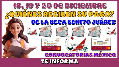 18, 19 Y 20 DE DICIEMBRE | ¿QUIÉNES RECIBEN SU PAGO DE LA BECA BENITO JUÁREZ? 