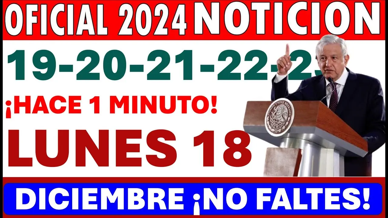 💥¡18 𝐃𝐈𝐂𝐈𝐄𝐌𝐁𝐑𝐄! ¡𝐌𝐄𝐆𝐀𝐍𝐎𝐓𝐈𝐂𝐈Ó𝐍!❤️💵 Adultos MAYORES 𝐀𝐌𝐋𝐎 𝐋𝐀𝐍𝐙𝐀 𝐈𝐌𝐏𝐎𝐑𝐓𝐀𝐍𝐓𝐄 𝐀𝐍𝐔𝐍𝐂𝐈O 💥💯 𝐑𝐄𝐆𝐀𝐋𝐎 𝐏𝐀𝐑𝐀 𝐓𝐎𝐃𝐎𝐒
