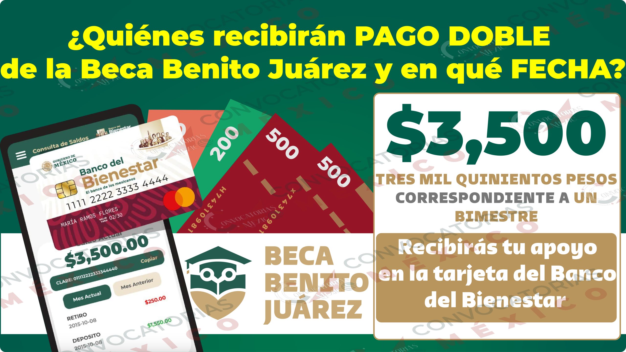¿Quiénes recibirán PAGO DOBLE de la Beca Benito Juárez y en qué FECHA?