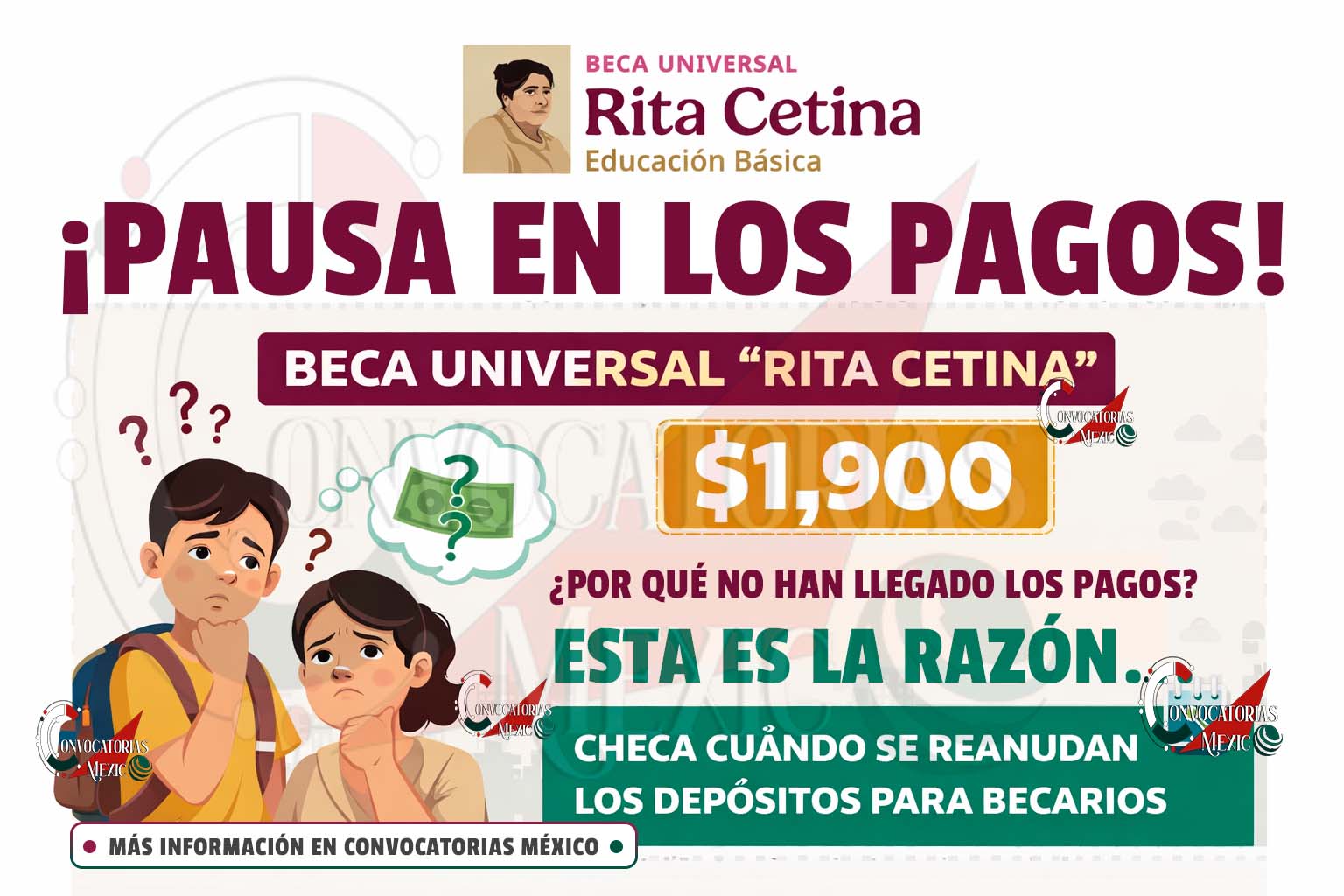 Operativo de dispersión de pagos de la Beca “Rita Cetina” en abril | Checa la razón de esta pausa en tus pagos