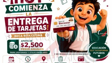 Arranca la entrega de Tarjetas Bienestar para beneficiarios de la Beca Rita Cetina 2026 💳📚