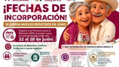 Convocan a nuevo registro para Pensiones del Bienestar; incorporación será del 22 al 28 de junio