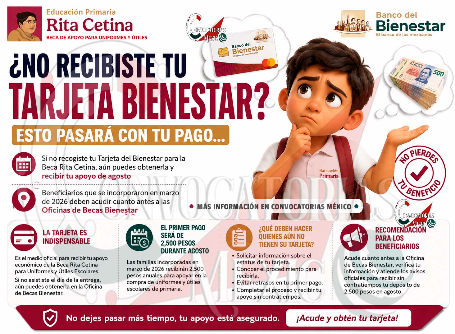 Si aún no tienes tu Tarjeta del Bienestar, todavía estás a tiempo de recibir el apoyo de la Beca Rita Cetina en agosto