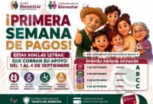 Pagos Bienestar septiembre-octubre 2026: estas son las letras que reciben su depósito del 1 al 4 de septiembre