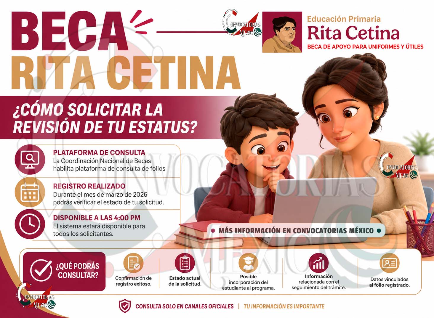 Plataforma de revisión de folios ya disponible para solicitantes de la Beca Rita Cetina
