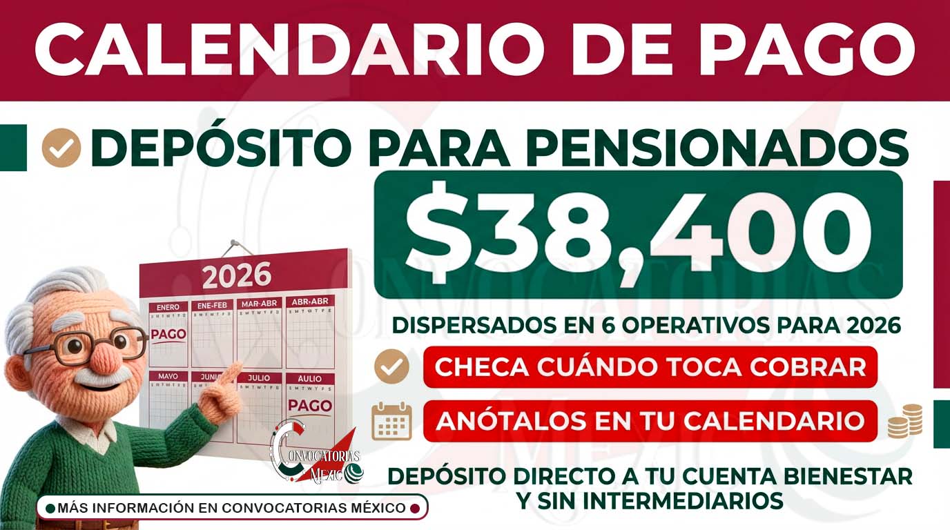 Calendario de Pago de Pensiones 2026: Información clave para beneficiarios en México