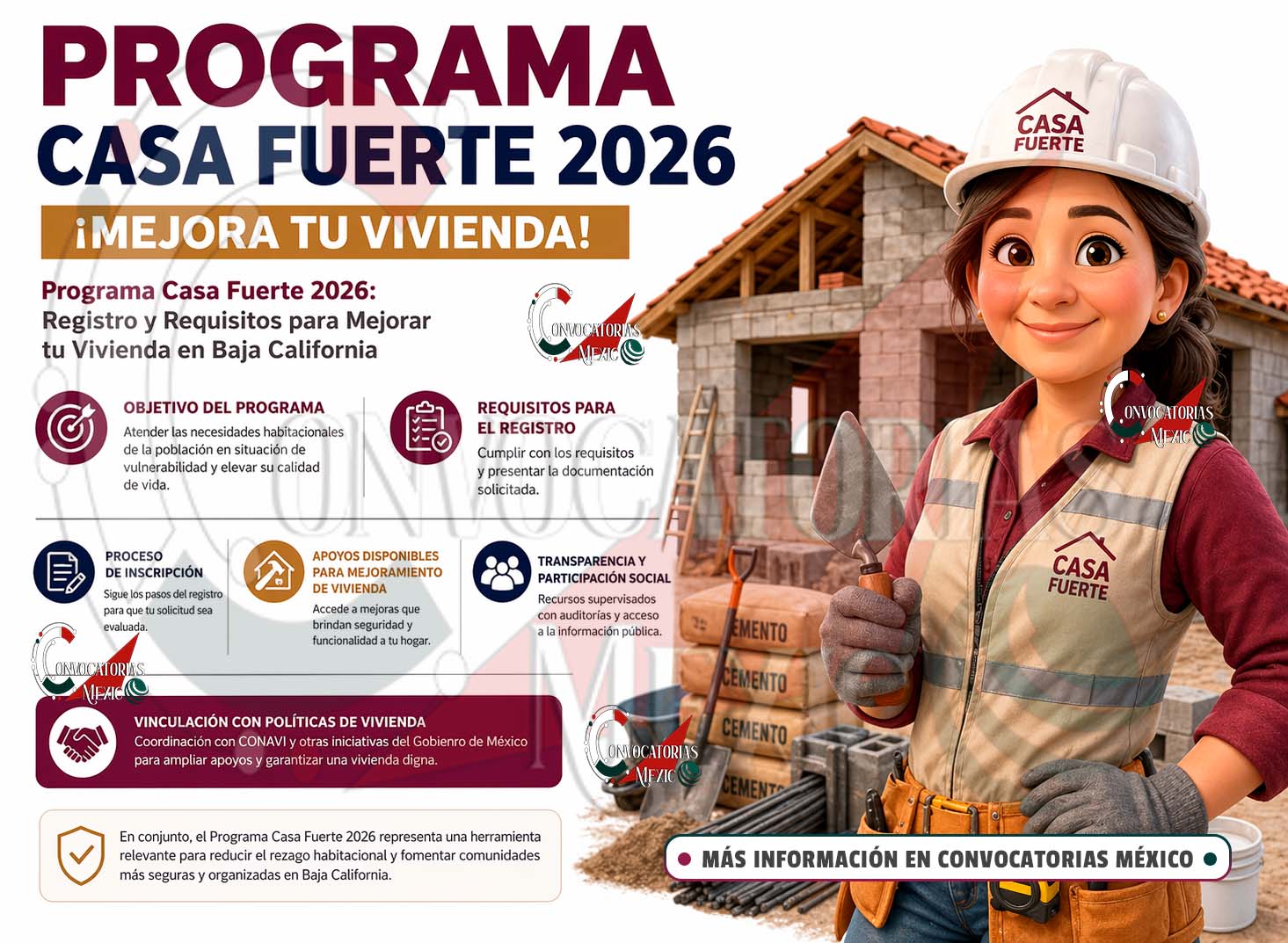 Programa Casa Fuerte 2026: registro, requisitos y apoyos para mejorar viviendas en Baja California