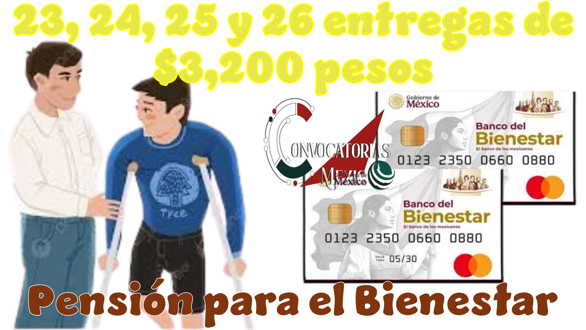23,24,25 y 26 entregas de $3,200 pesos Pensión para el Bienestar 