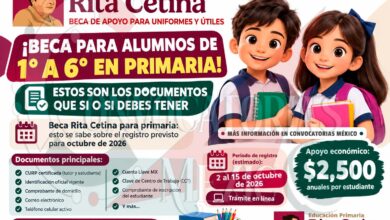 Beca Rita Cetina para primaria: esto se sabe sobre el registro previsto para octubre de 2026