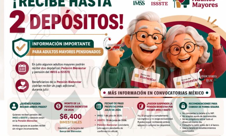 Adultos mayores podrán sumar dos apoyos económicos en julio de 2026: esto es lo que deben saber
