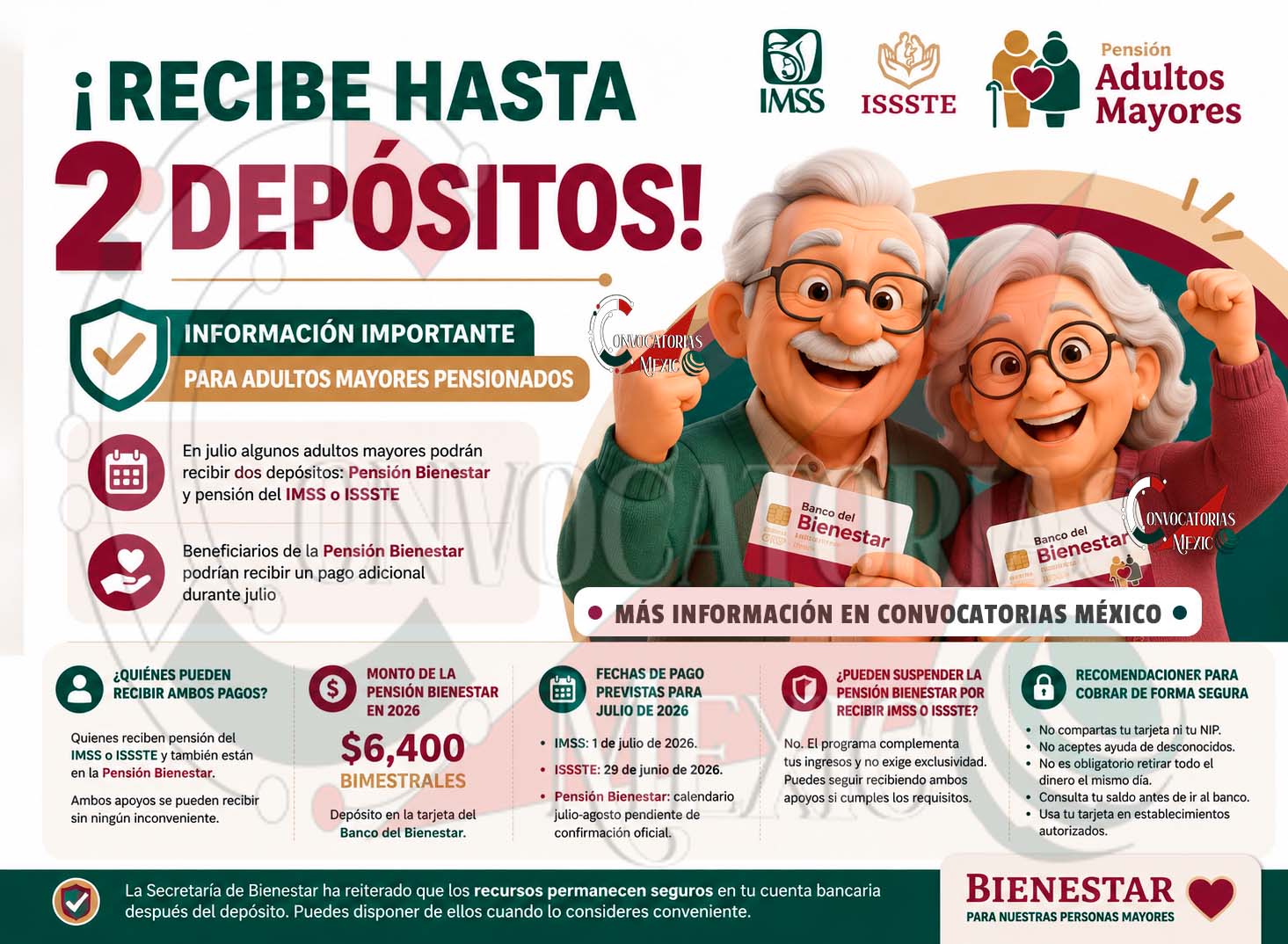 Adultos mayores podrán sumar dos apoyos económicos en julio de 2026: esto es lo que deben saber
