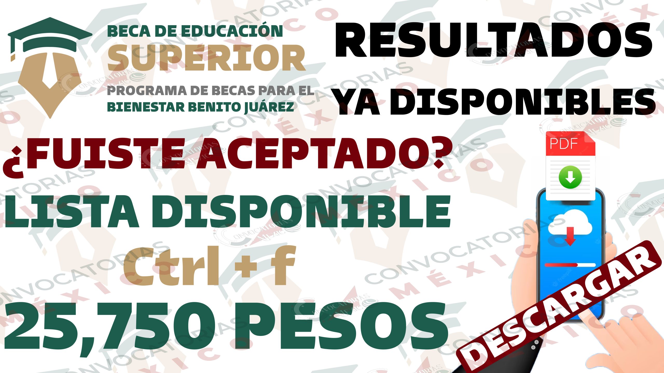 Resultados de la Convocatoria 2023-1 de la Beca de Educación Superior “Jóvenes Escribiendo el Futuro”
