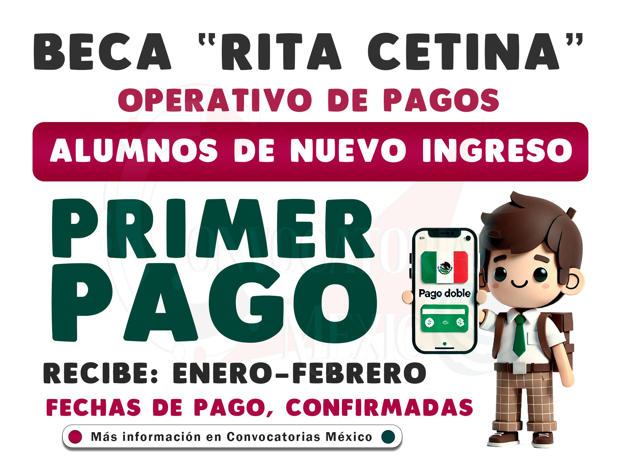 ¡Bimestre doble, confirmado! Alumnos de nuevo ingreso a la Beca "Rita Cetina" recibirán dos pagos en estas fechas
