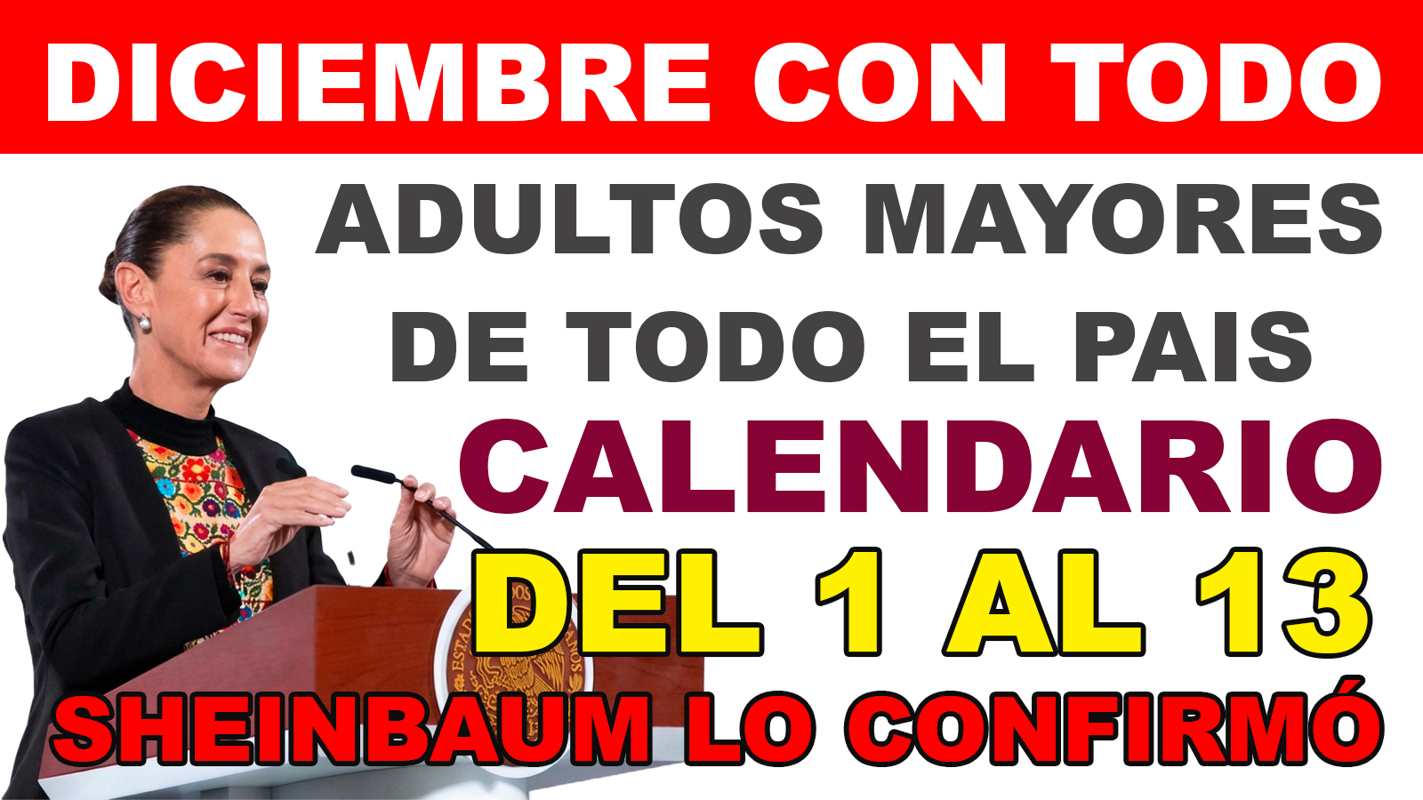 ¡Calendario alfabético! Sheinbaum revela sorpresa en este mes de diciembre