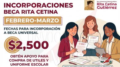 Beca Rita Cetina para primaria: registro en línea se habilitará en 2026 tras reuniones escolares informativas