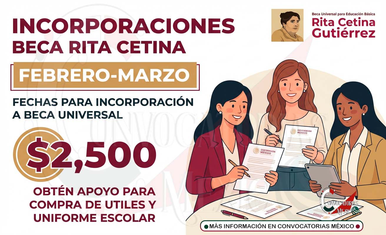 Beca Rita Cetina para primaria: registro en línea se habilitará en 2026 tras reuniones escolares informativas