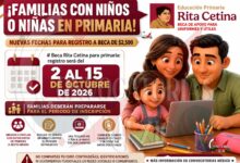 Beca Rita Cetina para primaria: todo lo que debes saber antes del registro de octubre de 2026