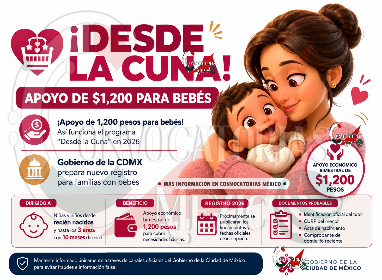 Programa “Desde la Cuna” entregará apoyo económico a familias con bebés en 2026