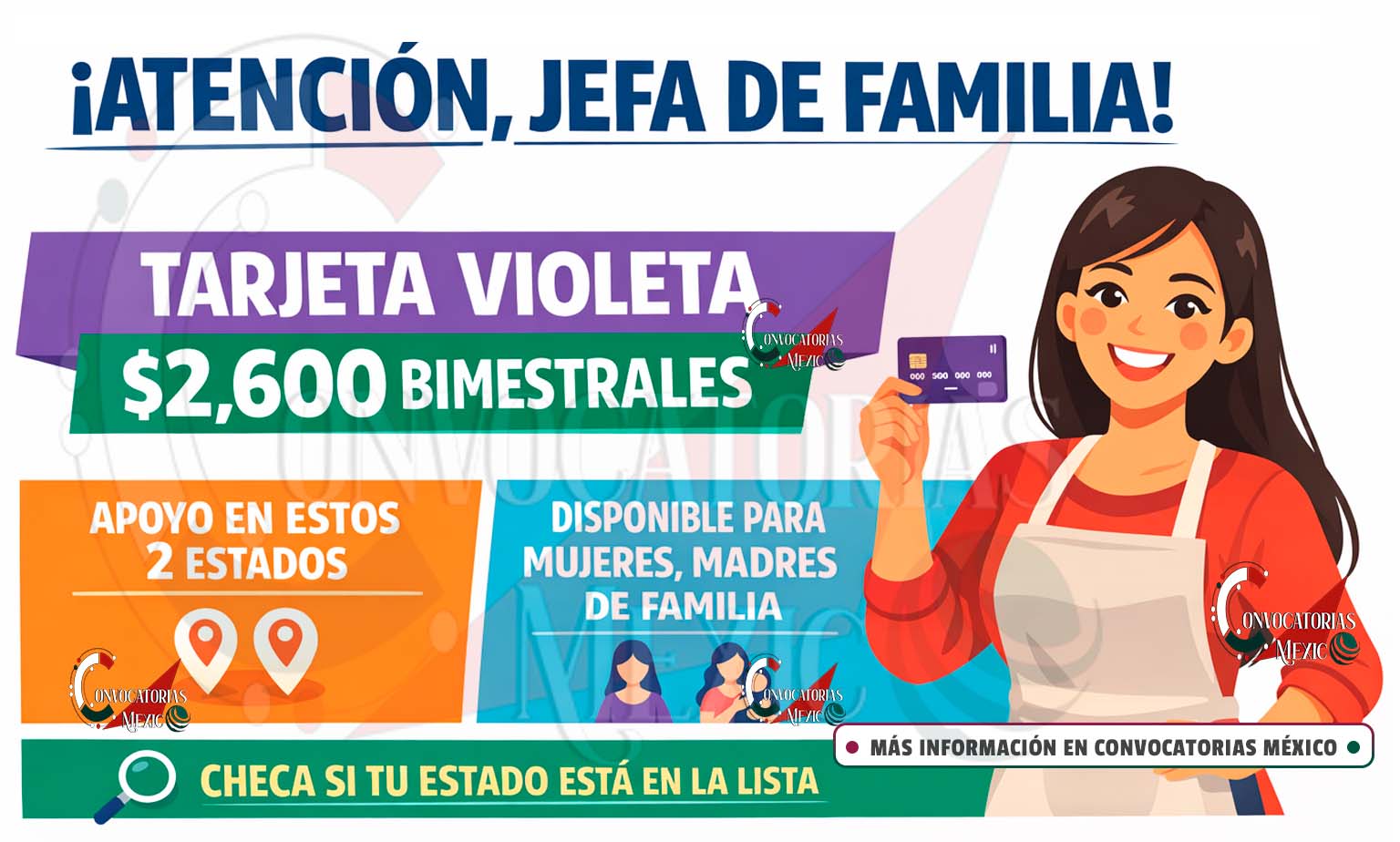 Tarjeta Violeta 2026: respaldo económico dirigido a mujeres jefas de familia | Checa si tu estado participa