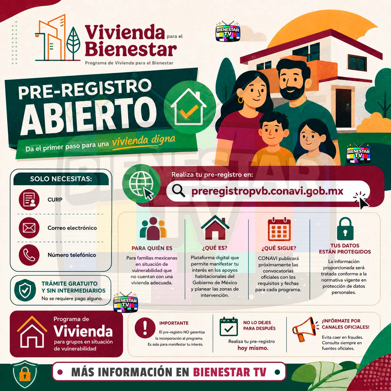 Vivienda para el Bienestar: el pre-registro ya está disponible para familias que buscan una solución habitacional