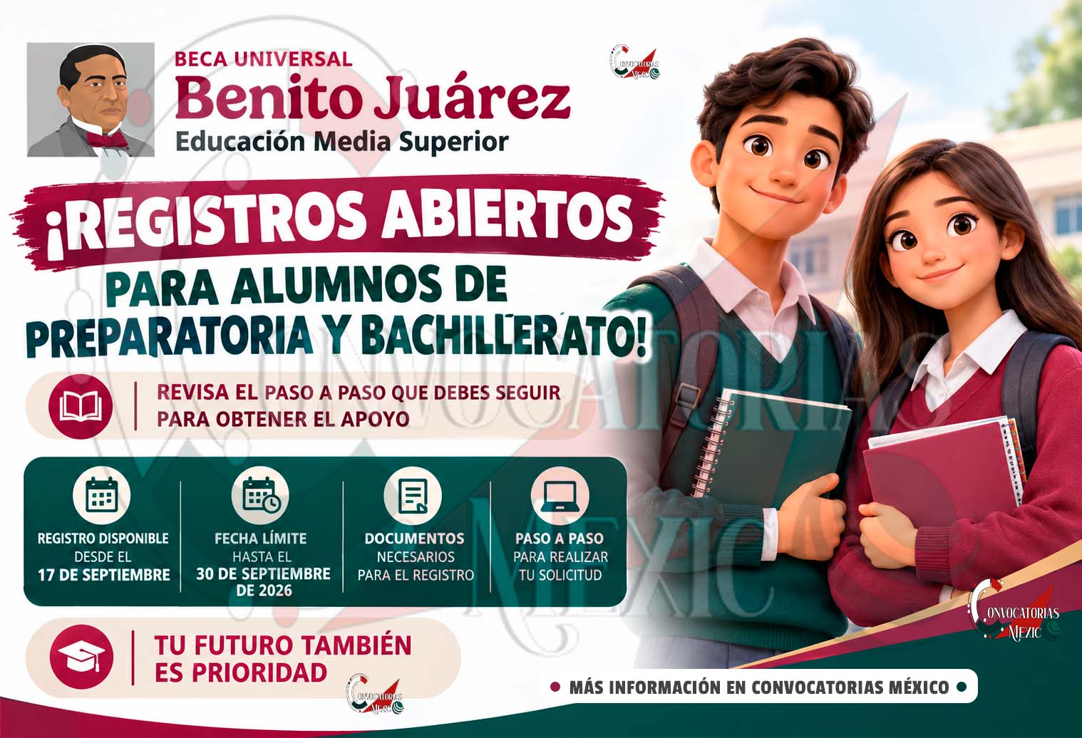 Beca Benito Juárez 2026: fechas, requisitos y guía para realizar el registro | Te preparamos este paso a paso para solicitarla