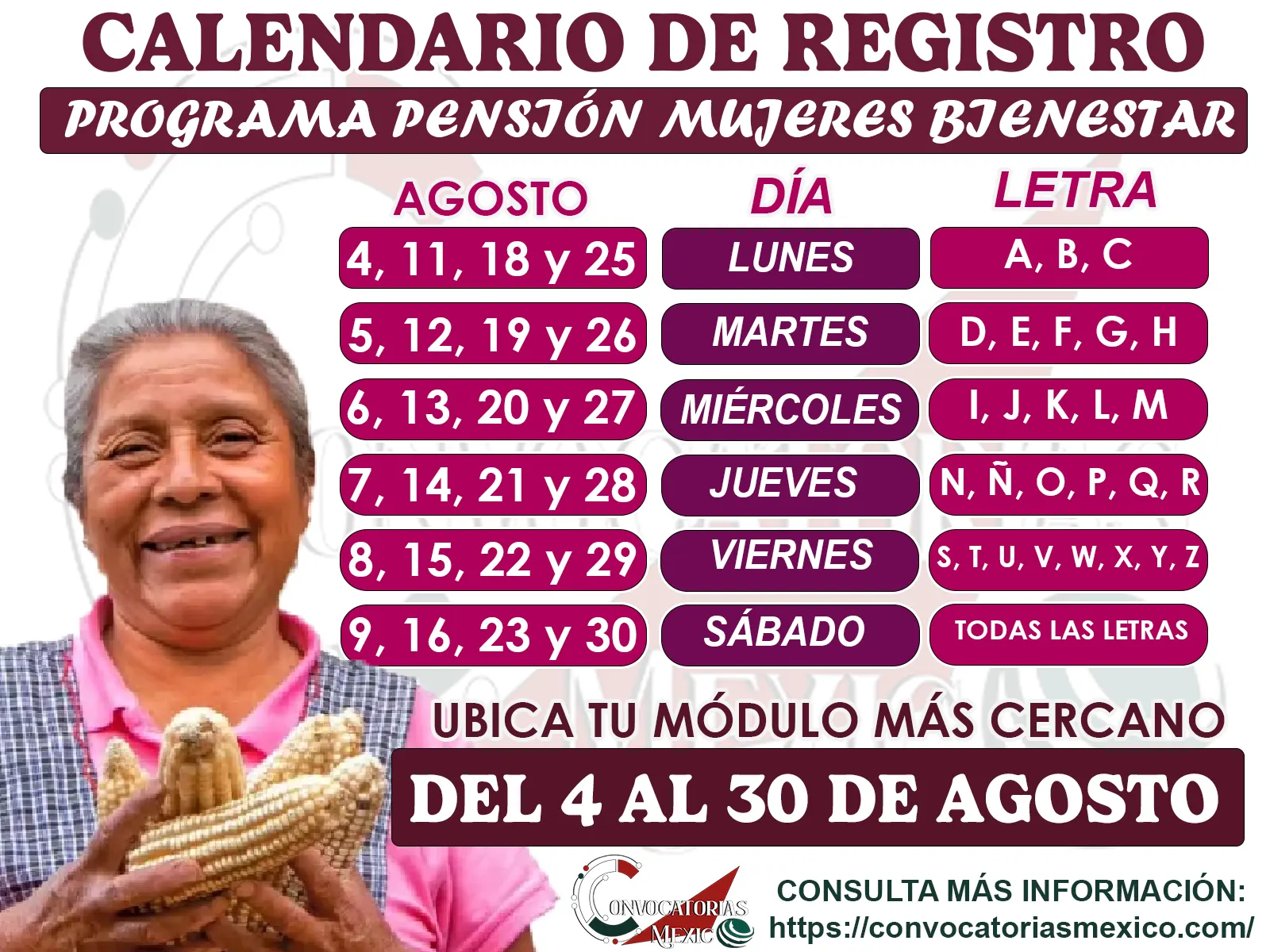 4 Semanas de Registro para mujeres de 60 a 64 años ¡La fecha se acerca ya!