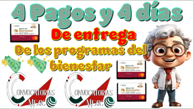 4 pagos y 4 días de entrega de los programas del bienestar