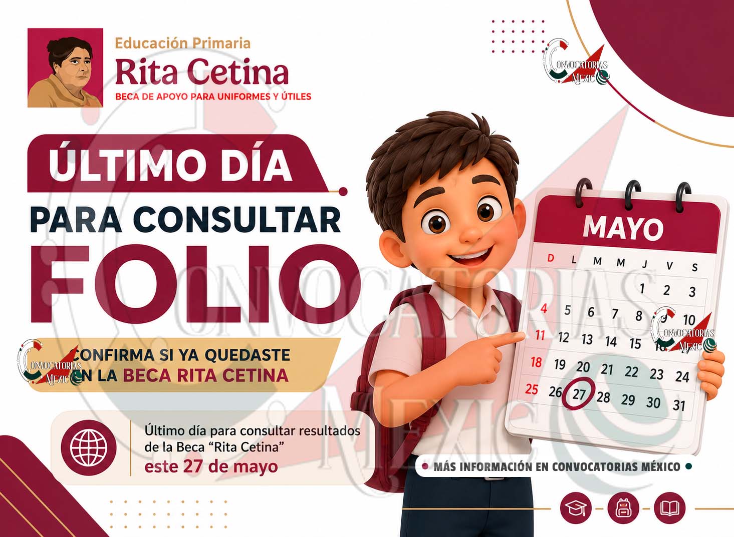Familias tienen hasta el 27 de mayo para revisar resultados de la Beca “Rita Cetina” | Confirma que ya quedaste en el apoyo