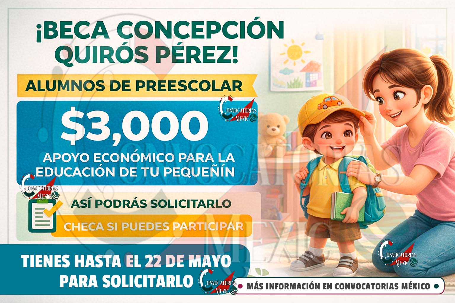 Beca de 3,000 pesos para preescolar: quiénes pueden solicitarla, requisitos completos, registro paso a paso y fechas clave en 2026