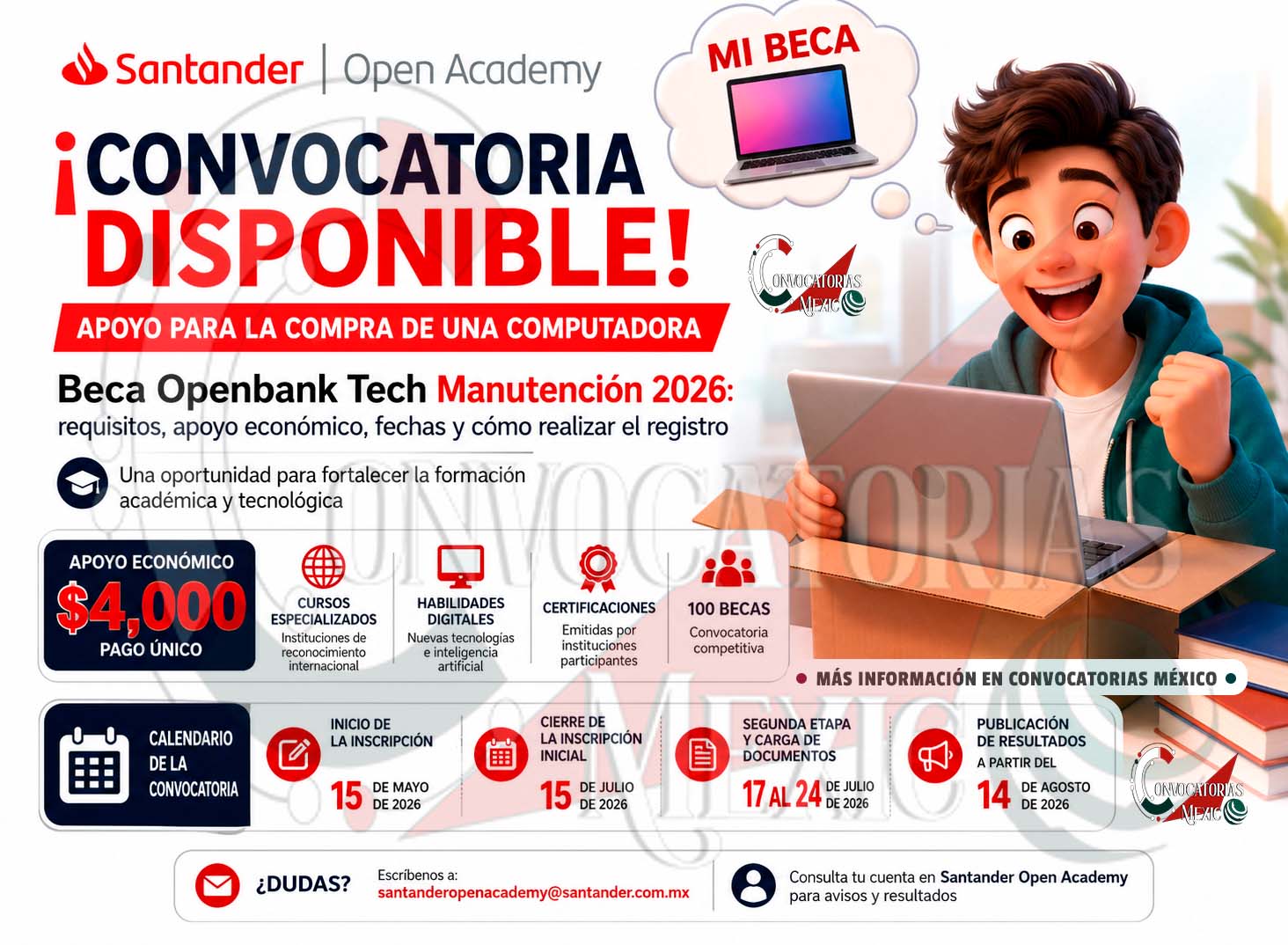 Beca Openbank Tech Manutención 2026: conoce quiénes pueden participar, los beneficios y el proceso completo de inscripción