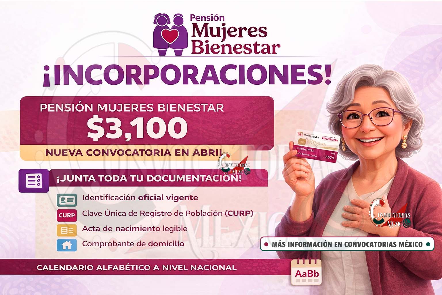 Requisitos y proceso de incorporación a la Pensión Mujeres Bienestar para mujeres de 60 a 64 años