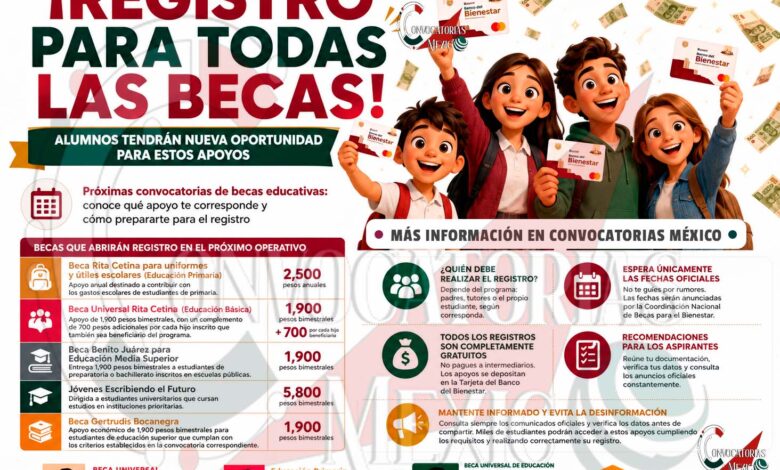 Próximas becas para estudiantes: estos son los apoyos que abrirán registro y así podrás prepararte para la convocatoria