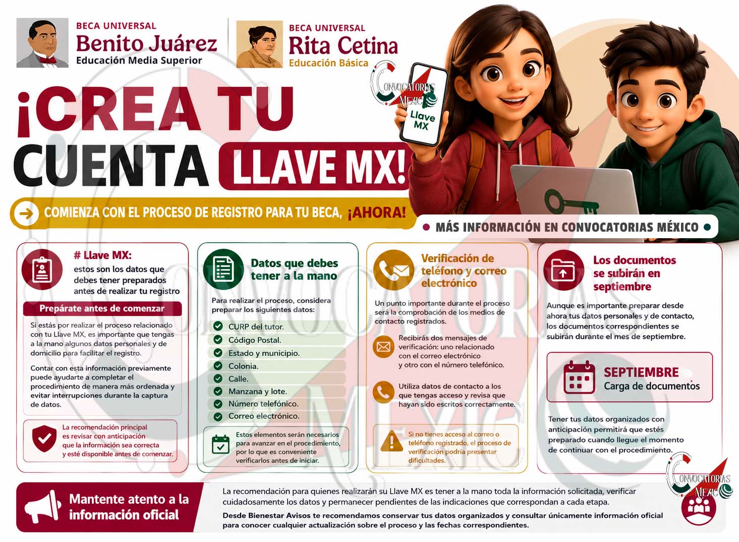 Llave MX: prepara con anticipación la información que necesitarás para el proceso | Asegura tu lugar en la Beca desde ahora
