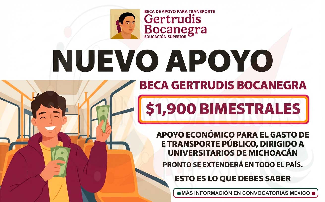 Beca “Gertrudis Bocanegra”: apoyo de $1,900 bimestrales para universitarios de hasta 29 años