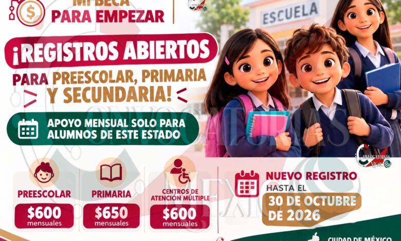 Mi Beca para Empezar 2026: registro de nuevo ingreso estará disponible hasta el 30 de octubre | Disponible solo para este estado