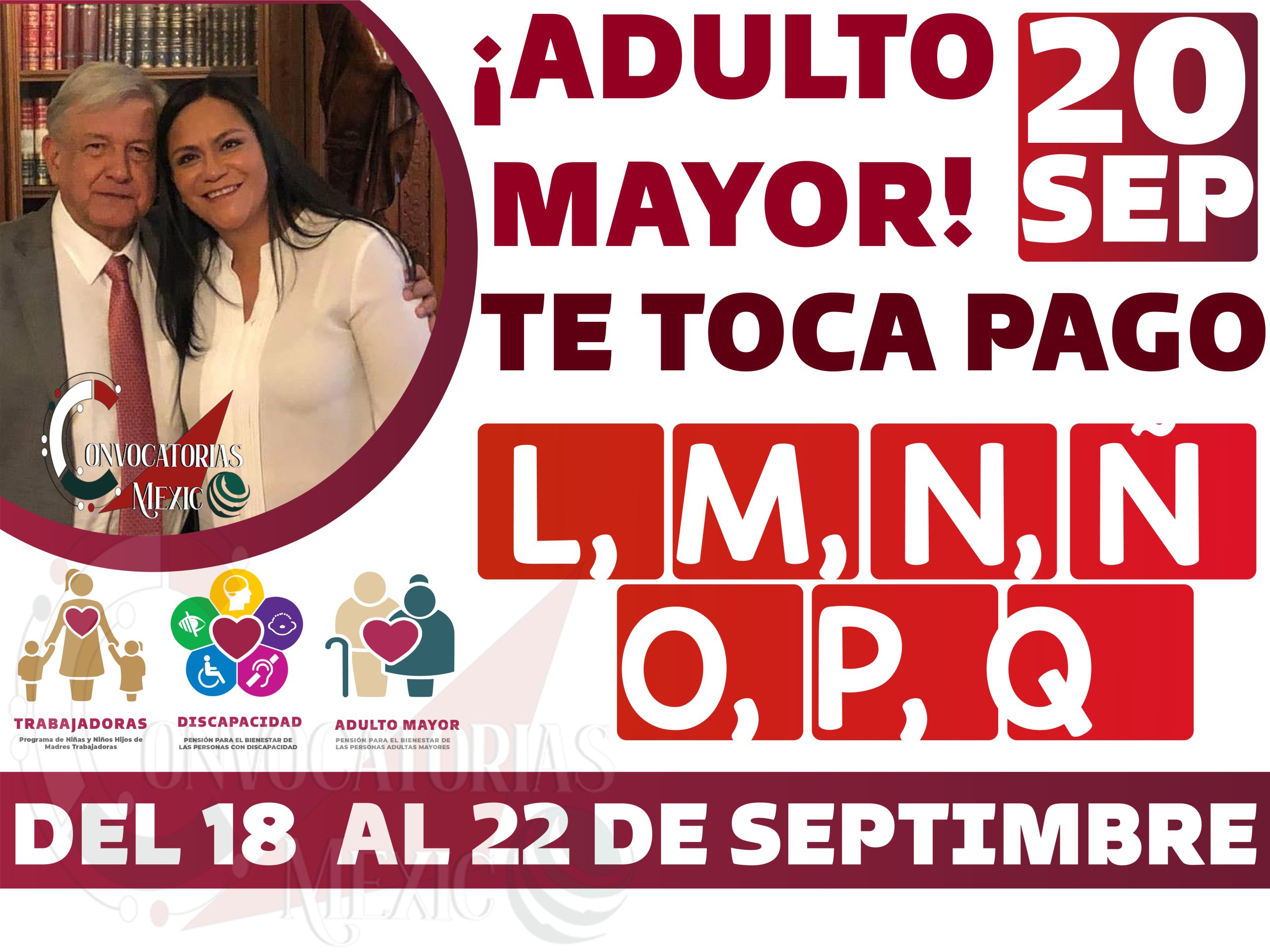 Pensión Bienestar 2023: Calendario de pagos para la semana del 18 al 22 de septiembre