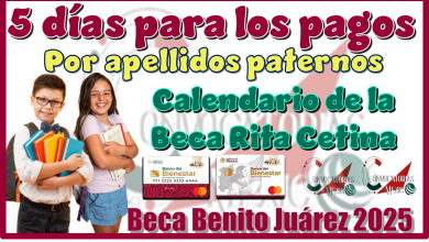 5 días para los pagos por apellidos paternos | Calendario de la Beca Rita Cetina y Beca Benito Juárez 2025