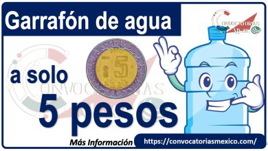5 PESOS agua de garrafón en el DIF: oficinas y domicilio