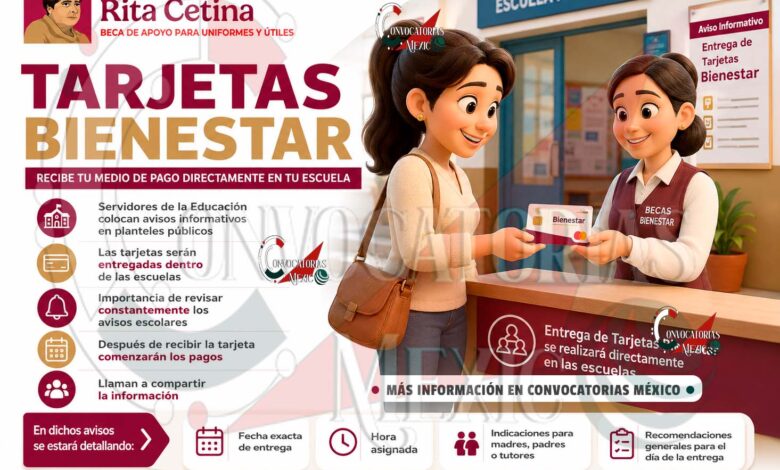 Tarjetas Bienestar serán entregadas en escuelas públicas: familias deberán revisar avisos oficiales