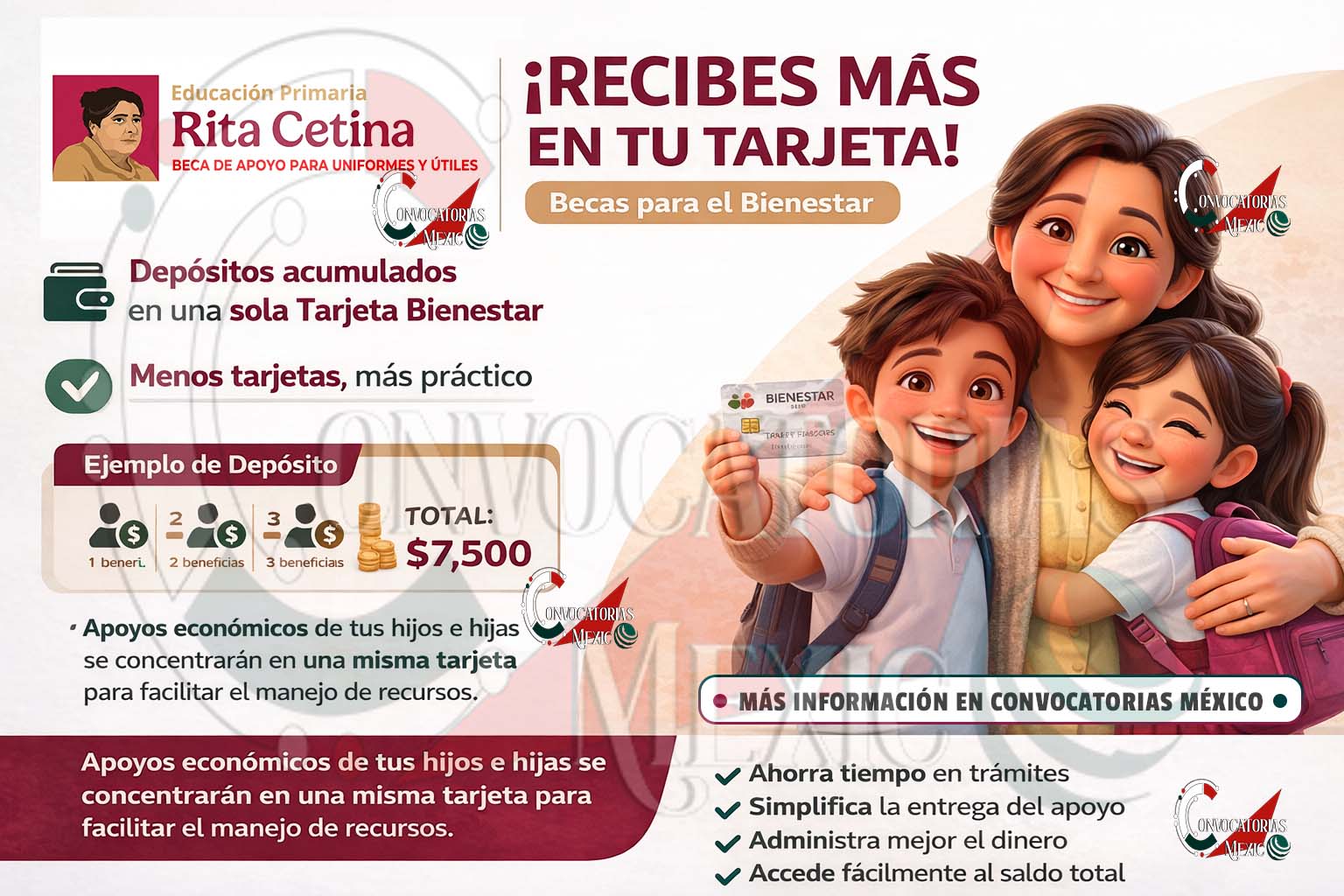 Beca Rita Cetina permitirá reunir apoyos de varios beneficiarios en una sola Tarjeta Bienestar