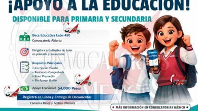 Convocatoria abierta: Beca Educativa León 450 para estudiantes de primaria y secundaria