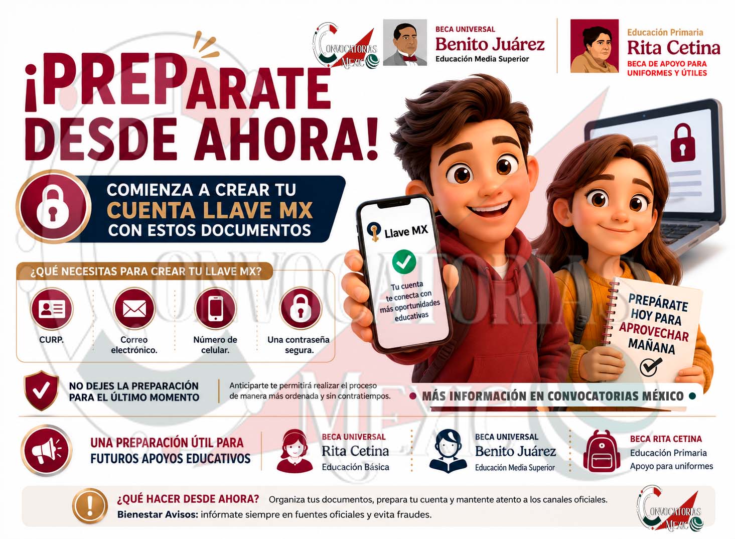 Llave MX: el paso que puedes adelantar antes de los próximos registros de becas