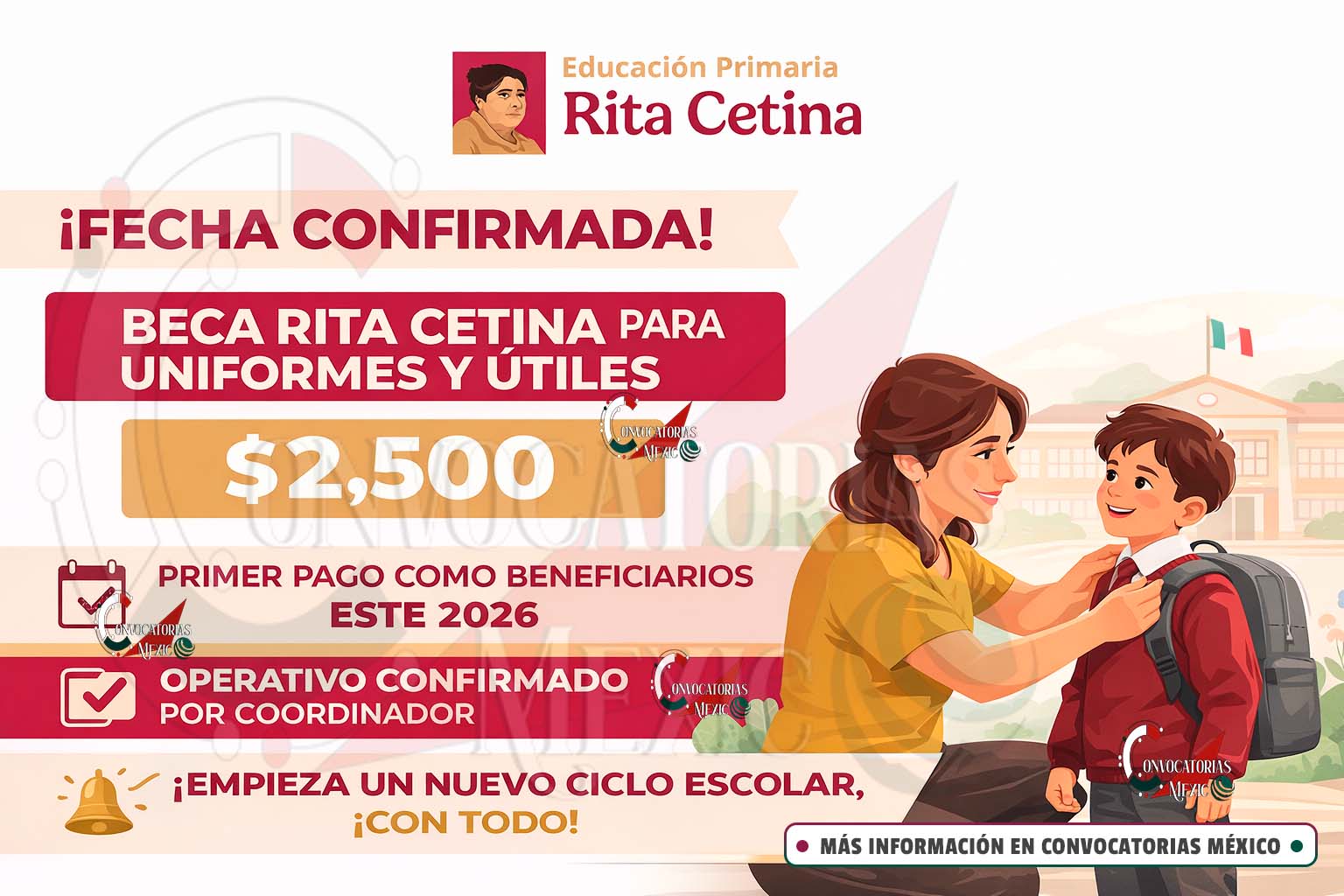 Beca Rita Cetina 2026: confirman fecha del primer pago y monto para estudiantes de primaria | Registrados en marzo
